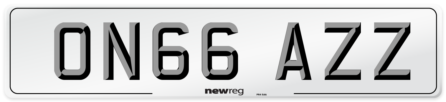 ON66 AZZ Number Plate from New Reg